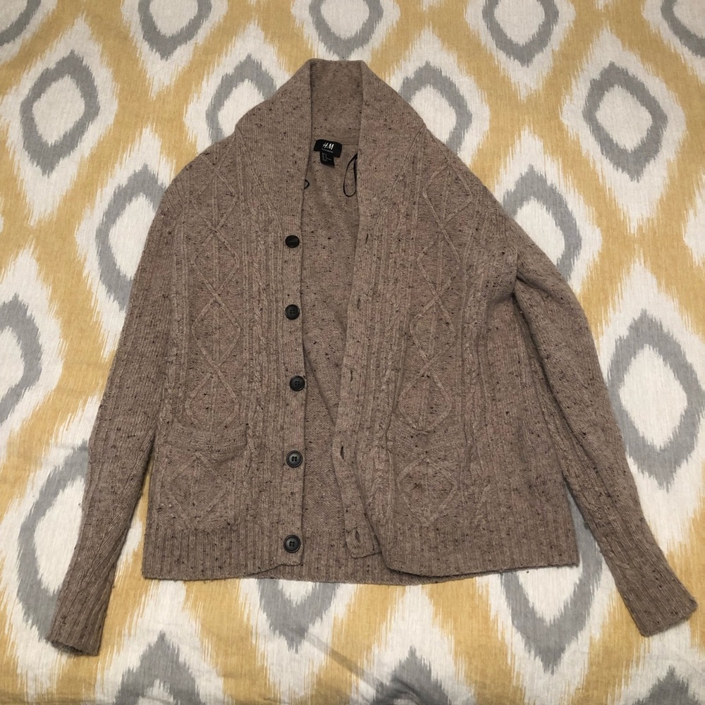 H&M Wool Blend Shawl Neck Cardigan